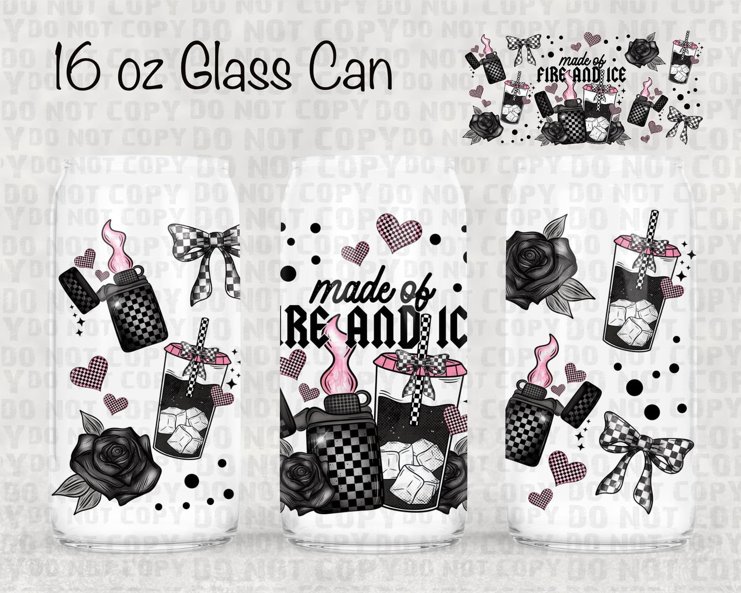 Fire and ice UV cup wrap