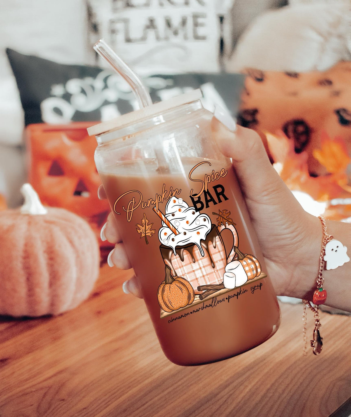 Pumpkin spice bar UV decal