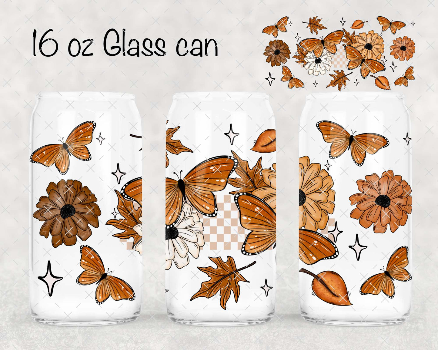 Butterfly Florals UV Cup Wrap
