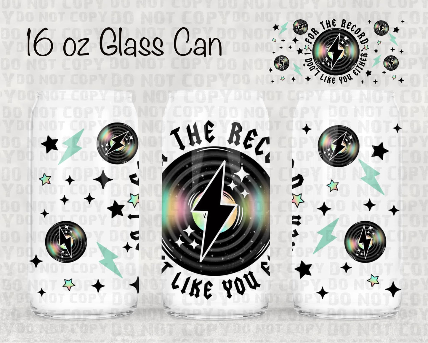 For the record UV cup wrap