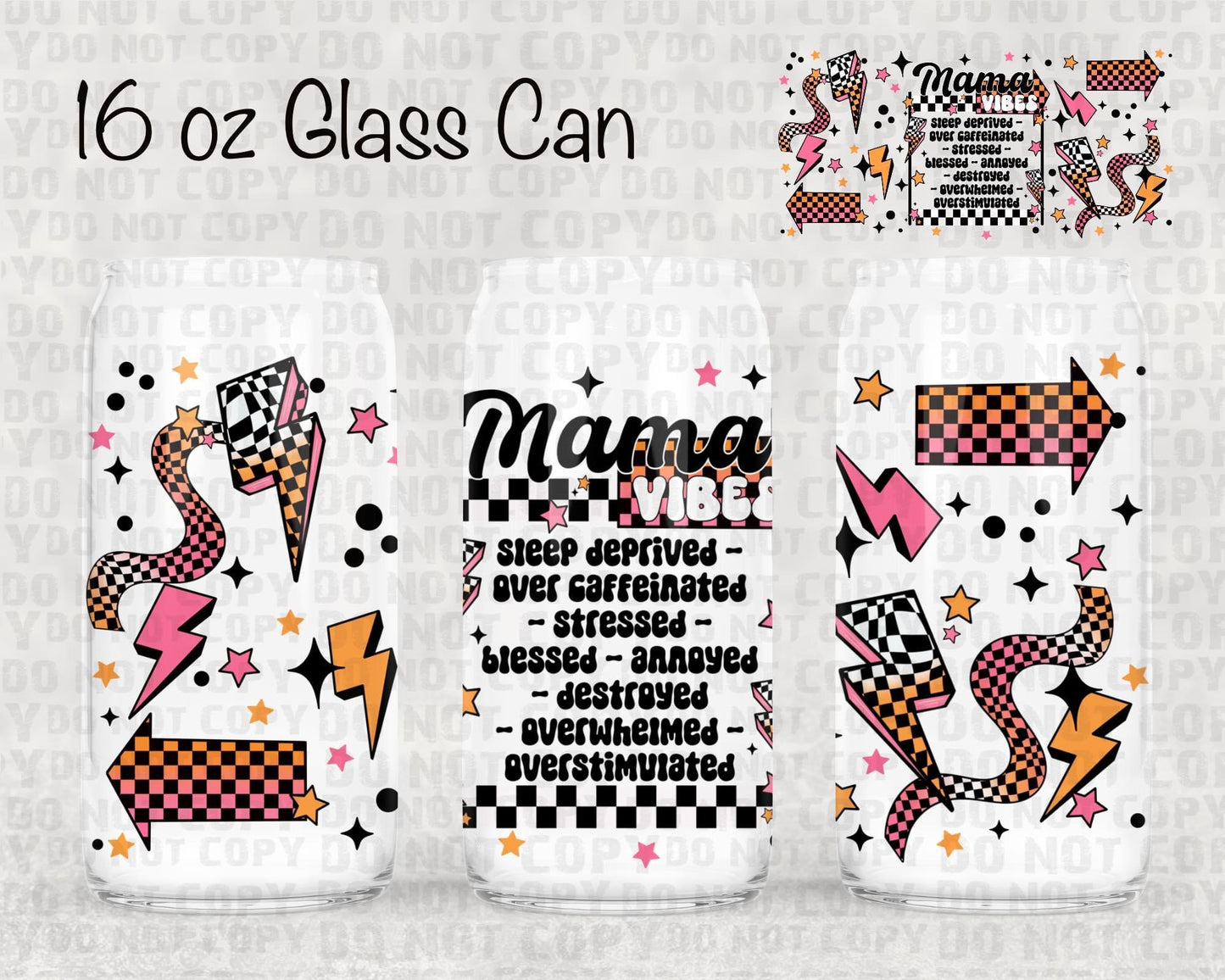 Mama vibes UV cup wrap