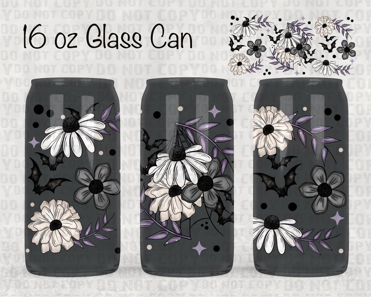 Deep purple floral UV cup wrap