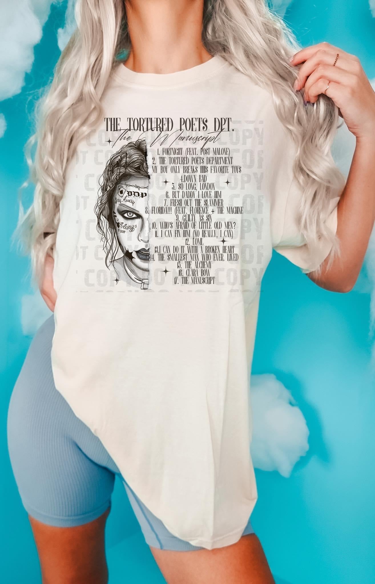 The manuscript screen print transfer