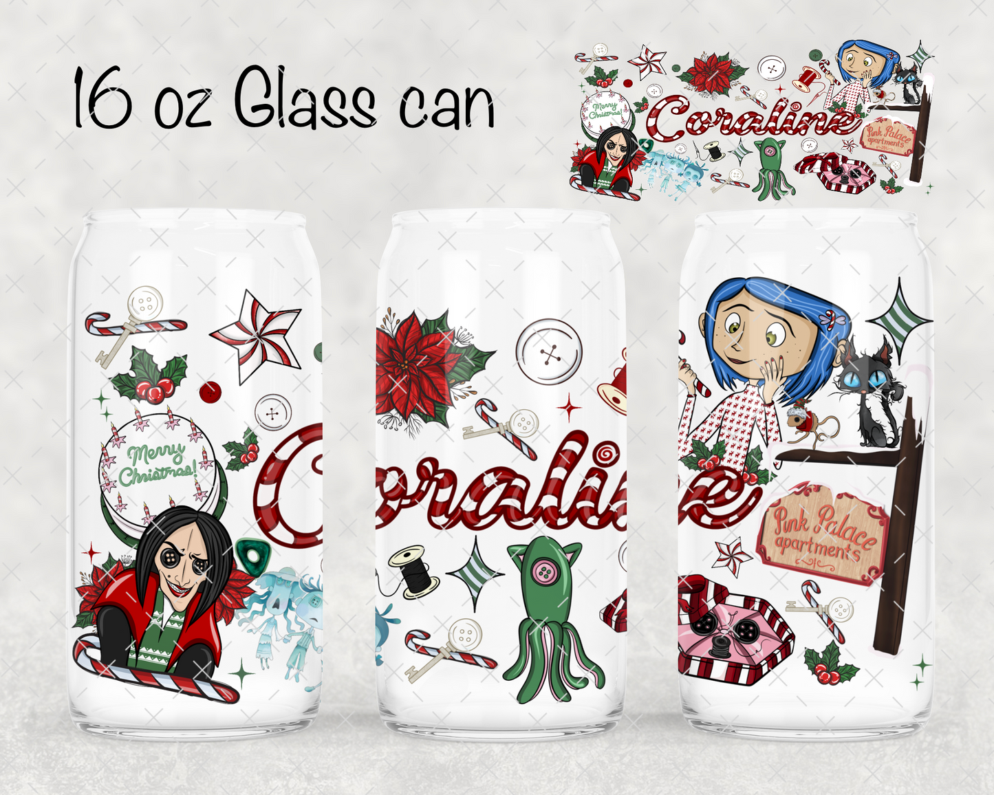Coral Christmas UV Cup Wrap