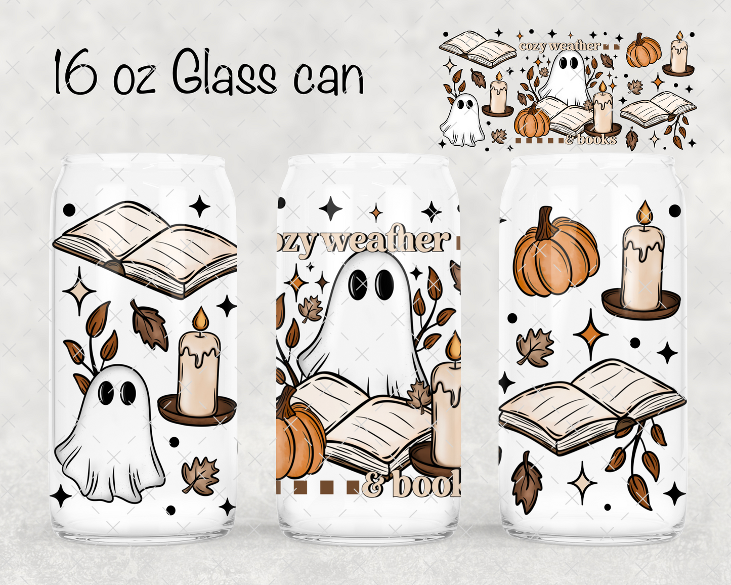 Cozy Weather & Books UV Cup Wrap