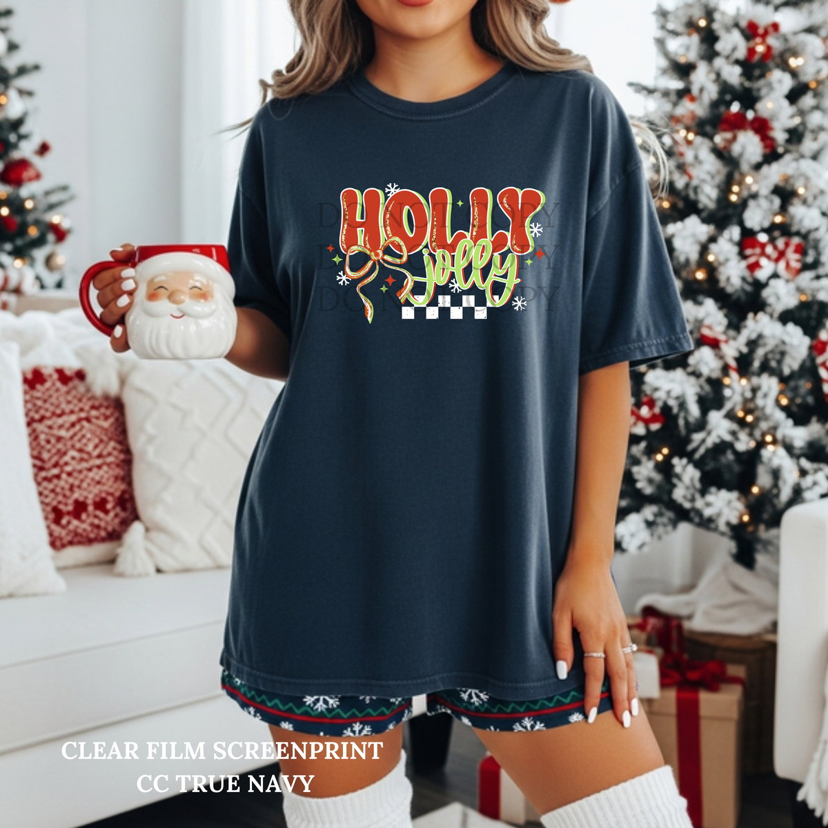 Checker Holly Jolly -Clear Film