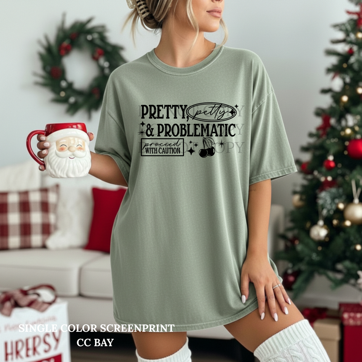 Pretty & Problematic Single Color  * BLACK INK* Single Color Screen Print Transfer