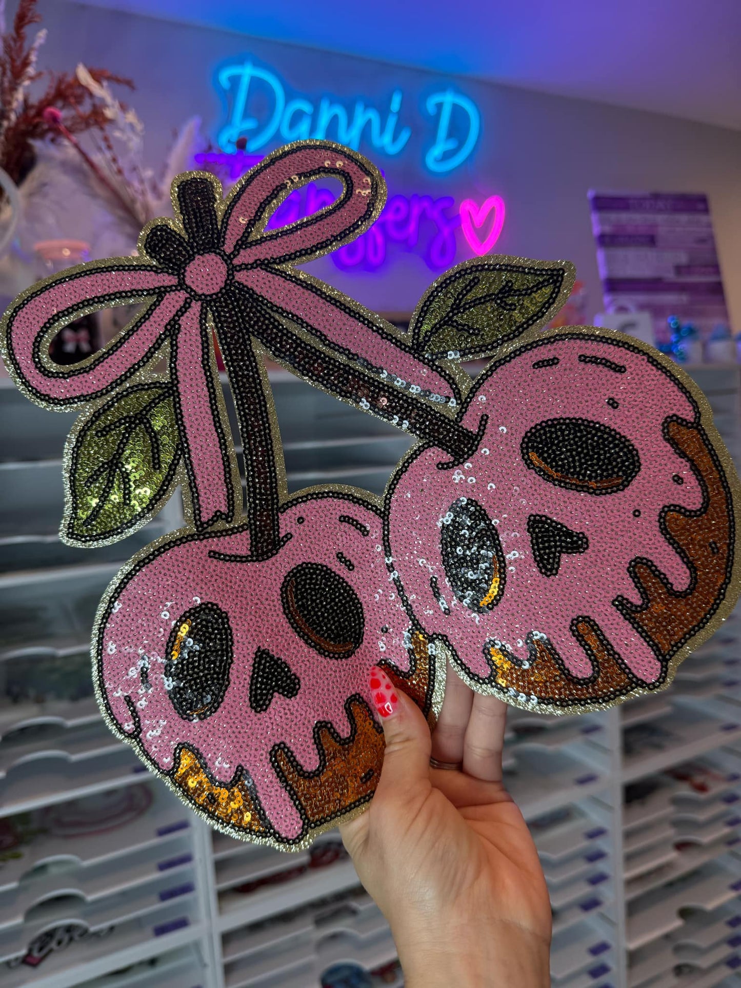 Poison Apple Sequin Chenille Patch