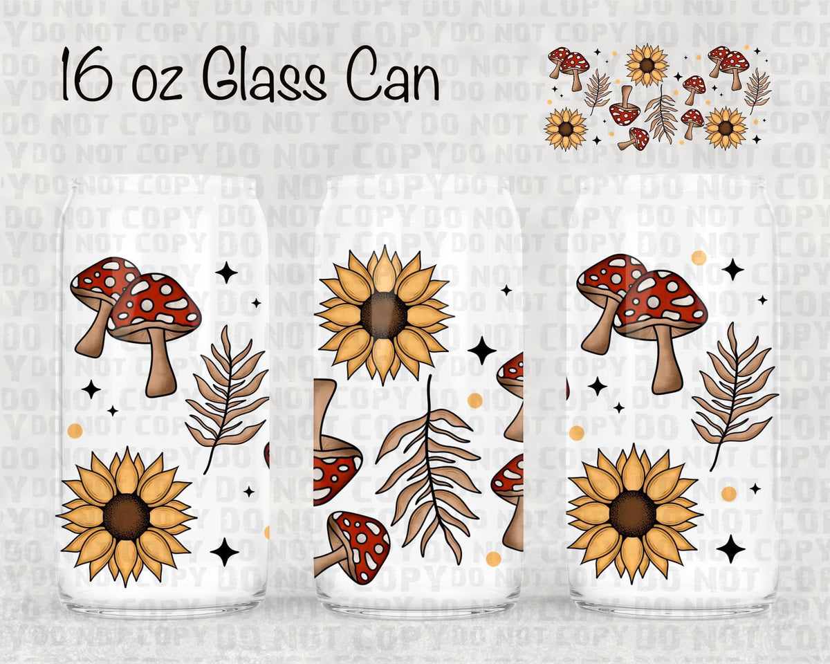 Sunflower shroom UV cup wrap