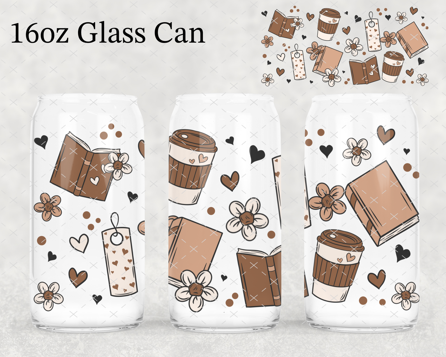 Coffee & Books UV Cup Wrap