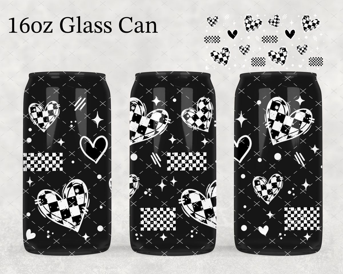 Checker Hearts UV Cup Wrap