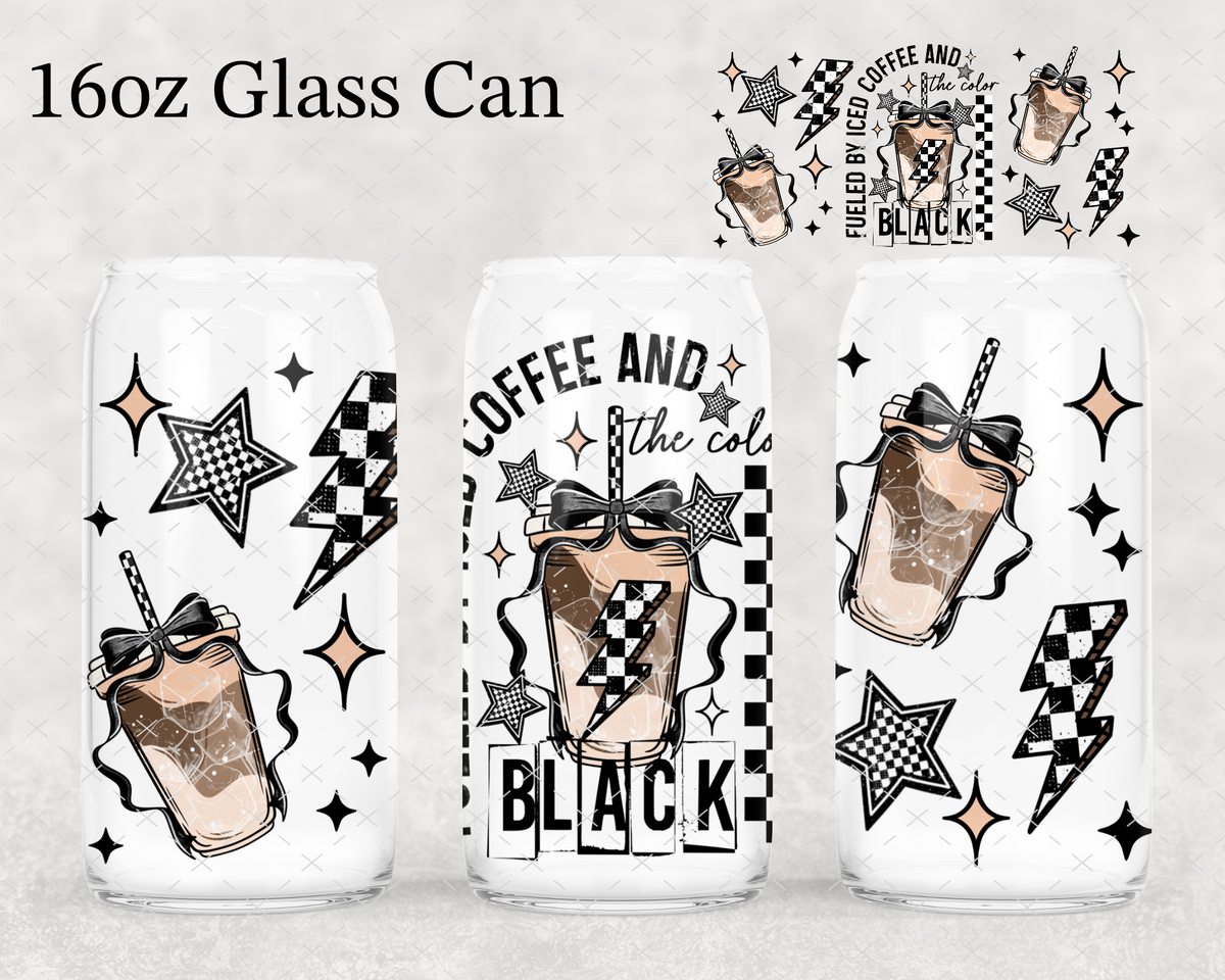 Iced Coffee & Black UV Cup Wrap