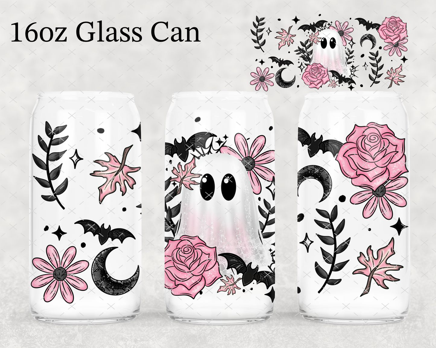 Pink Floral Ghostie UV Cup Wrap