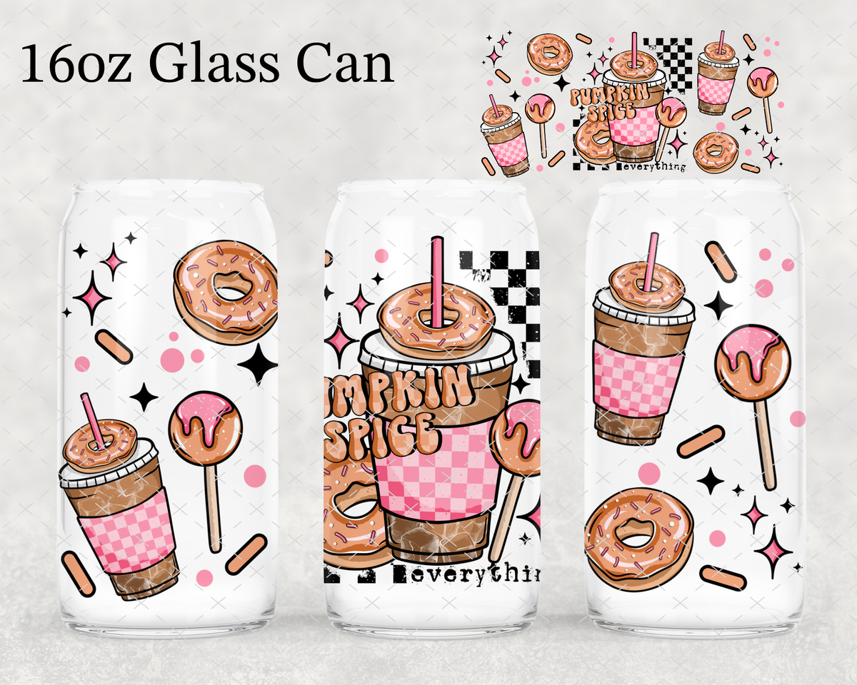 Pumpkin Spice Coffee & Donuts UV Cup Wrap