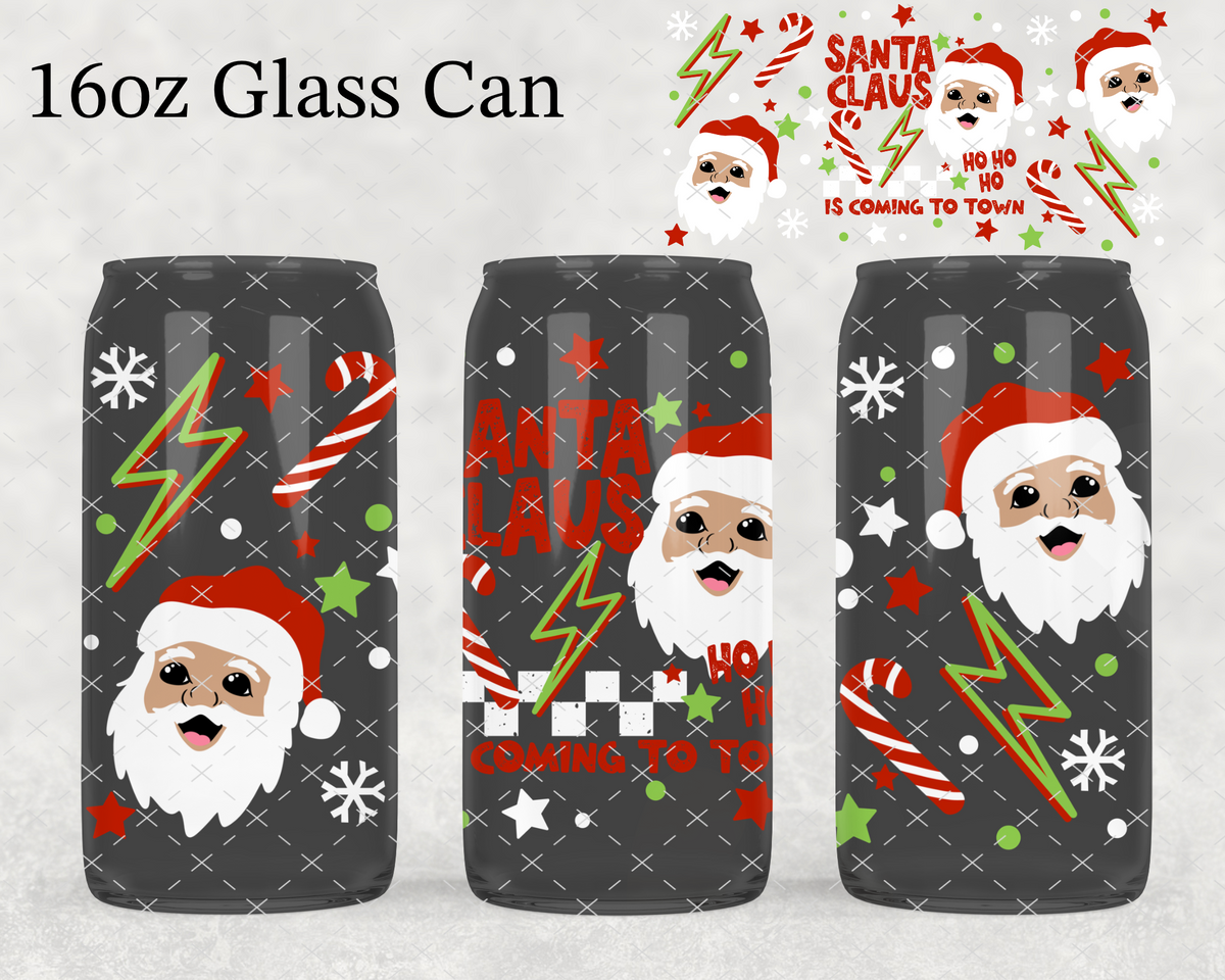 Santa Coming To Town UV Cup Wrap