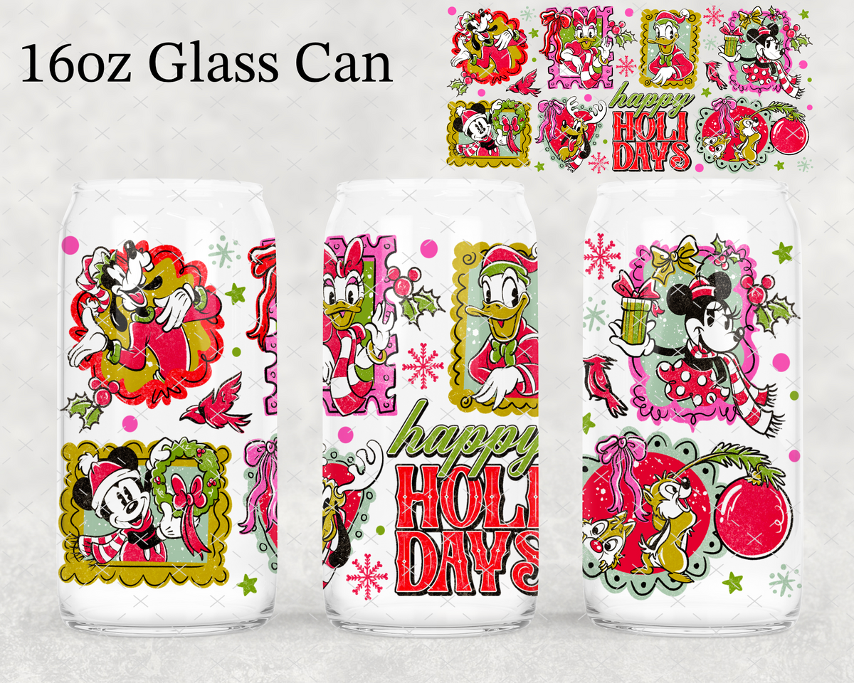 Mouse & Friends Happy Holidays UV Cup Wrap
