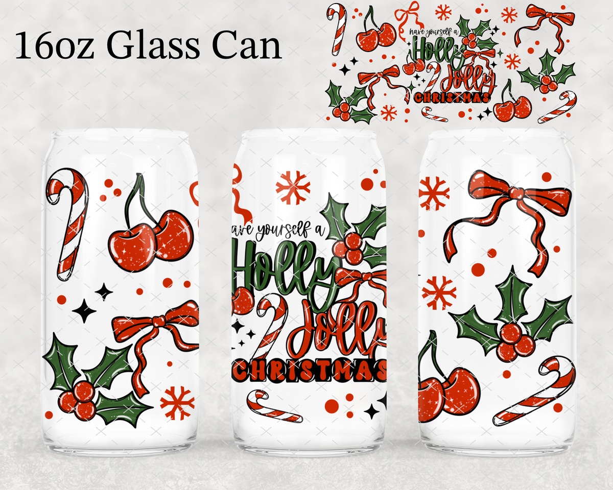 Holly Jolly Christmas UV Cup Wrap