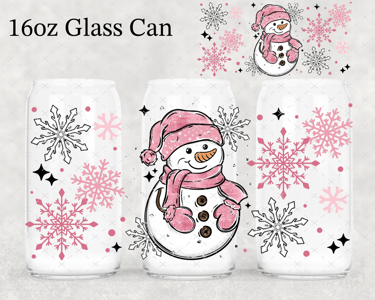 Pink Snowman UV Cup Wrap