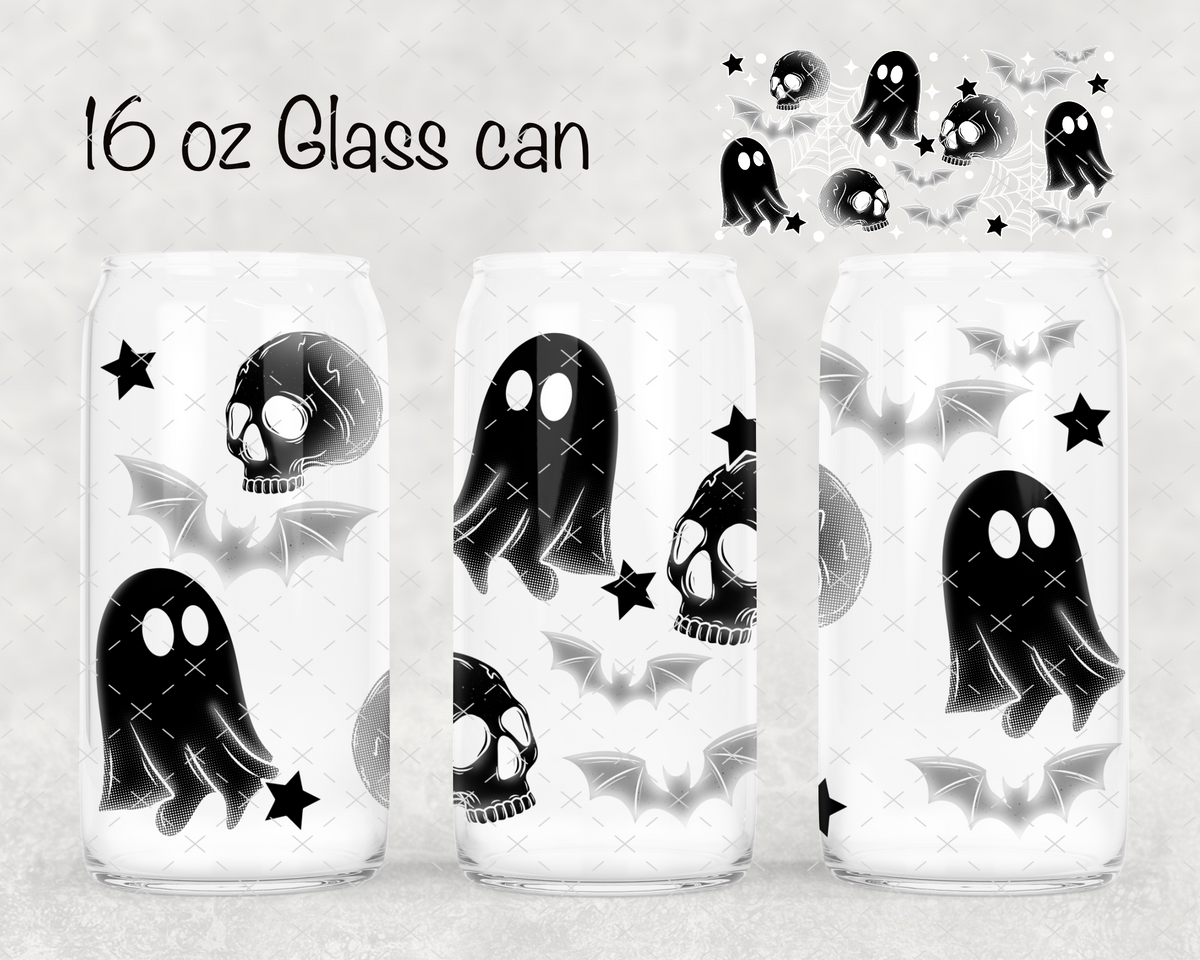 Monochrome Spooky UV Cup Wrap