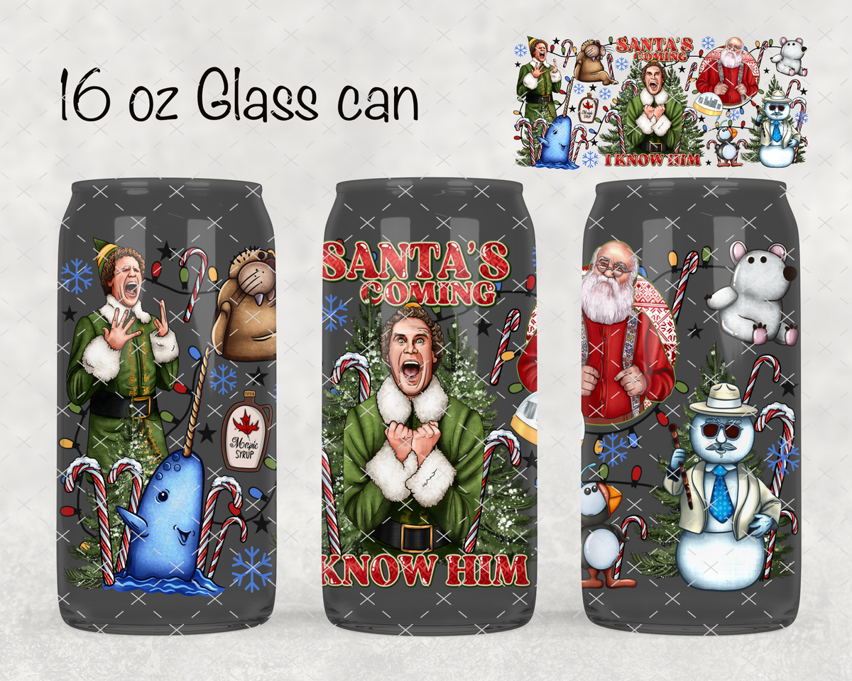 Santas Coming UV Cup Wrap