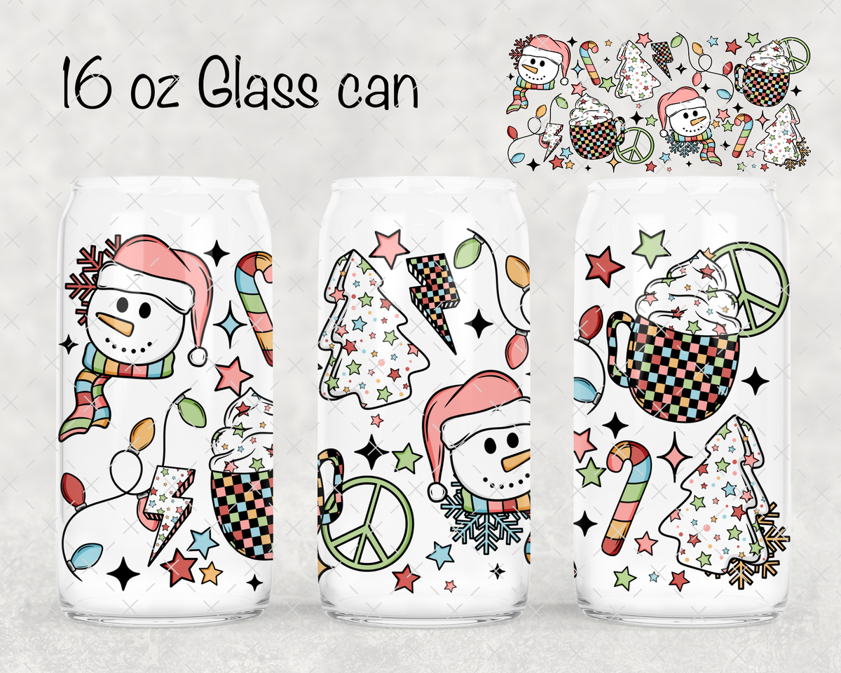 Checker Christmas UV Cup Wrap