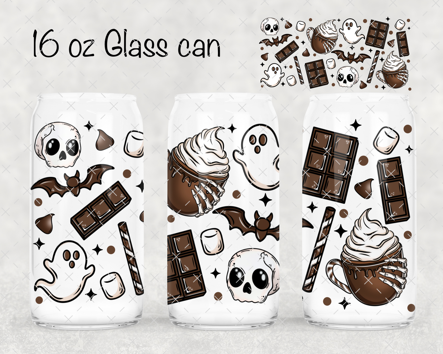 Ghostie Hot Cocoa UV Cup Wrap