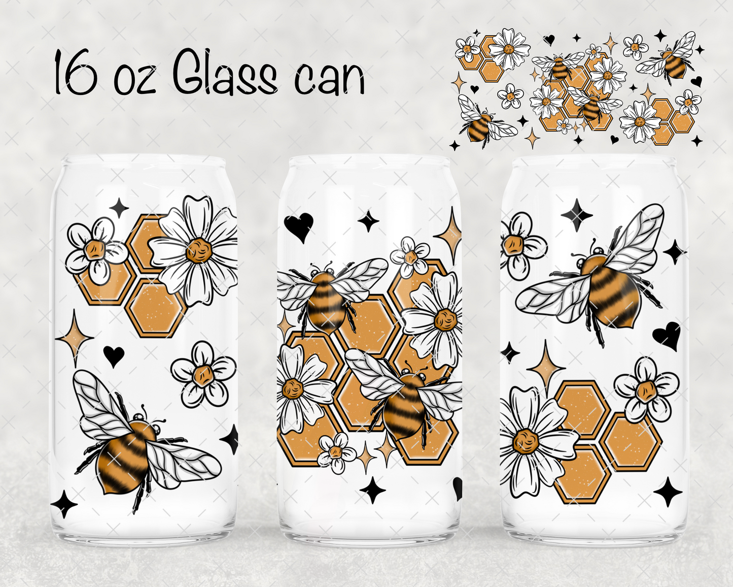 Honeycomb Bees UV Cup Wrap