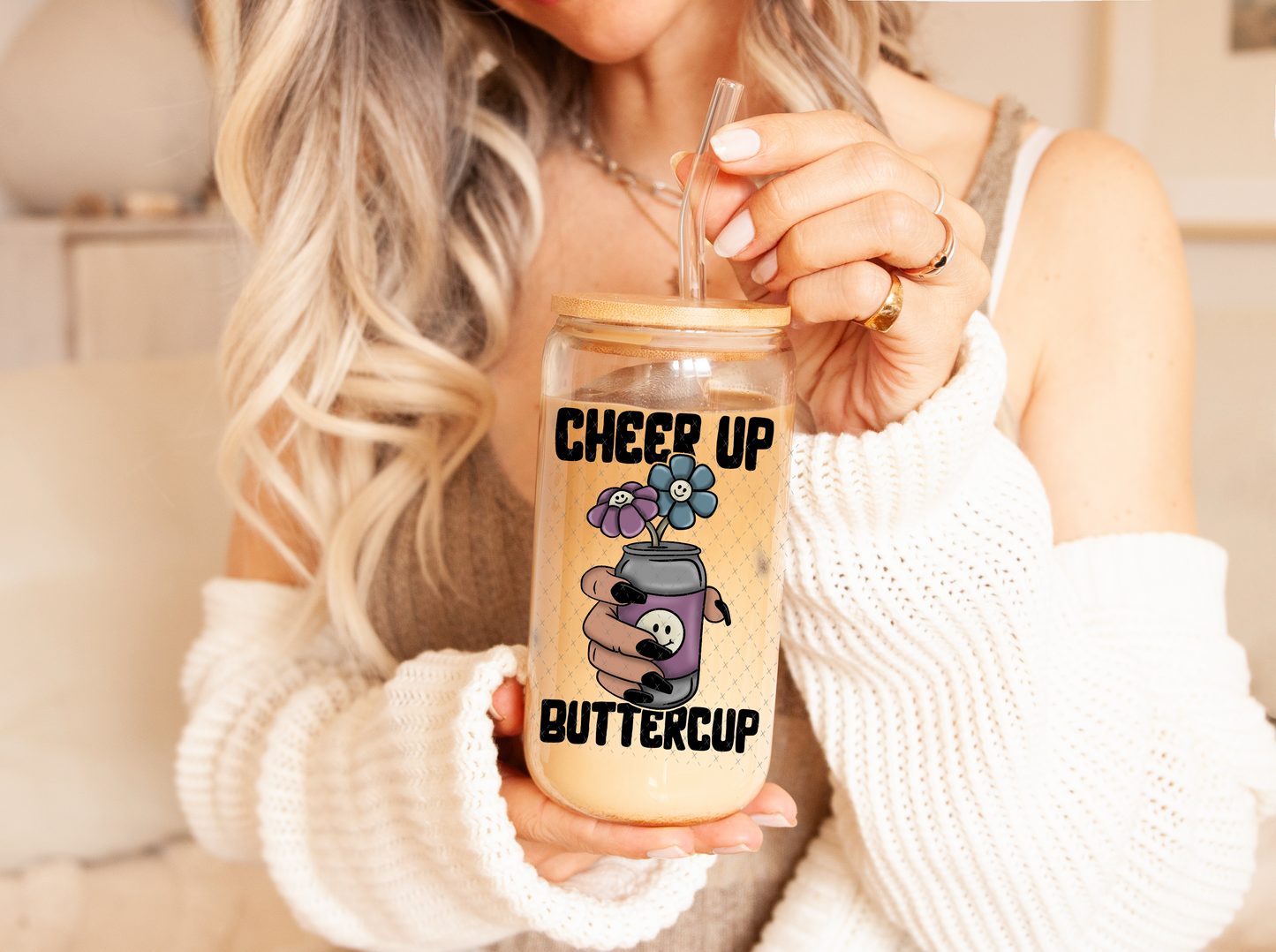Cheer Up Buttercup UV Decal