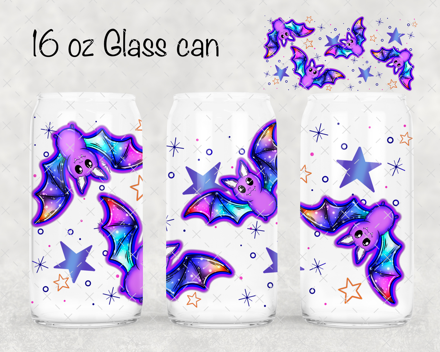 Purple Bats UV Cup Wrap
