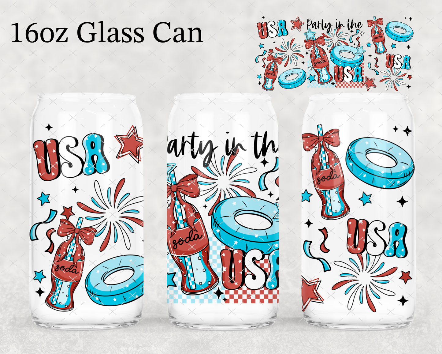 USA Soda UV Cup Wrap