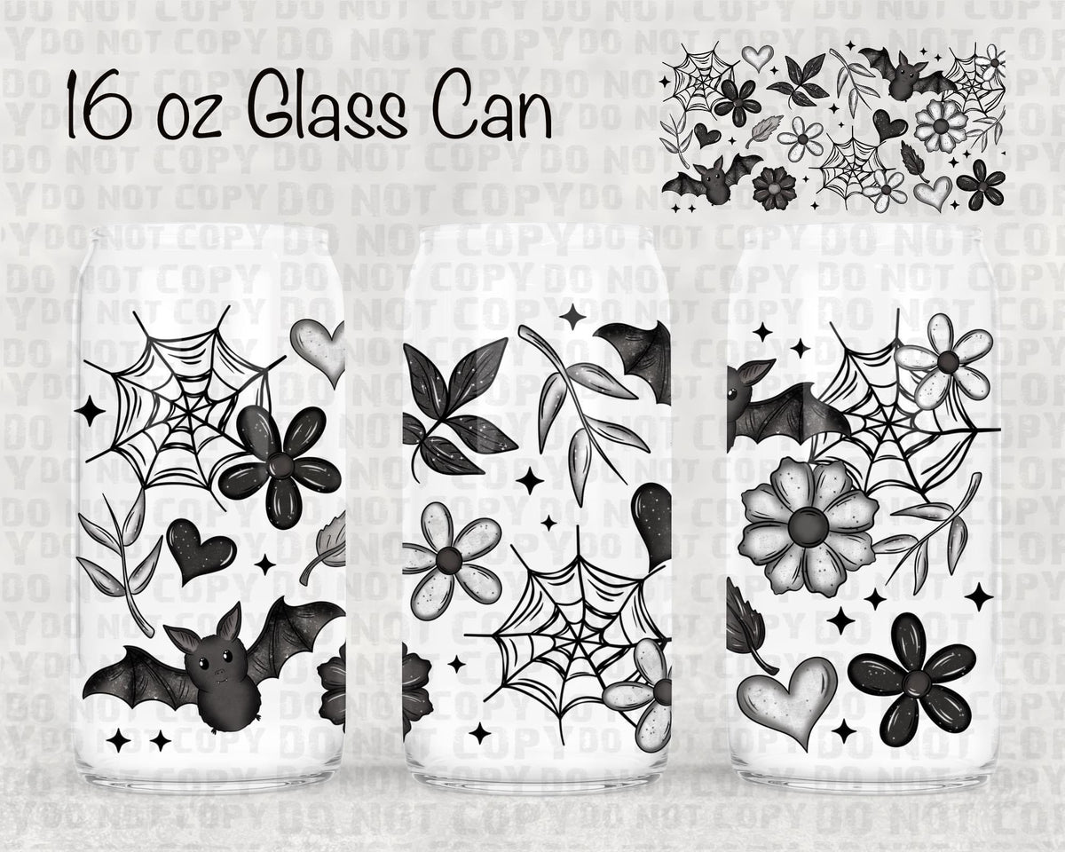 Batty floral UV cup wrap
