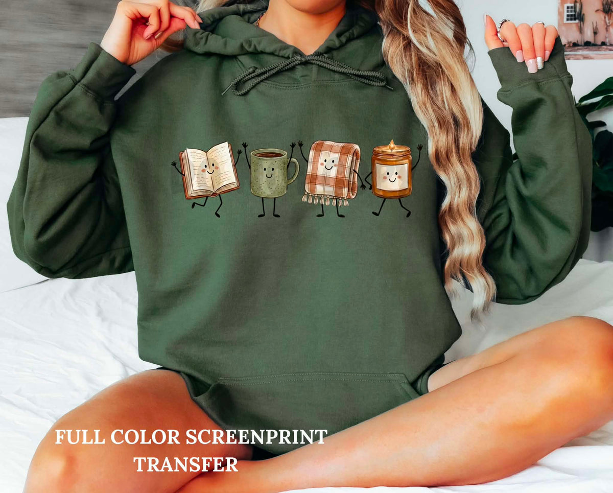 Dancing Comfy Fall Things- Clear Film Screen Print