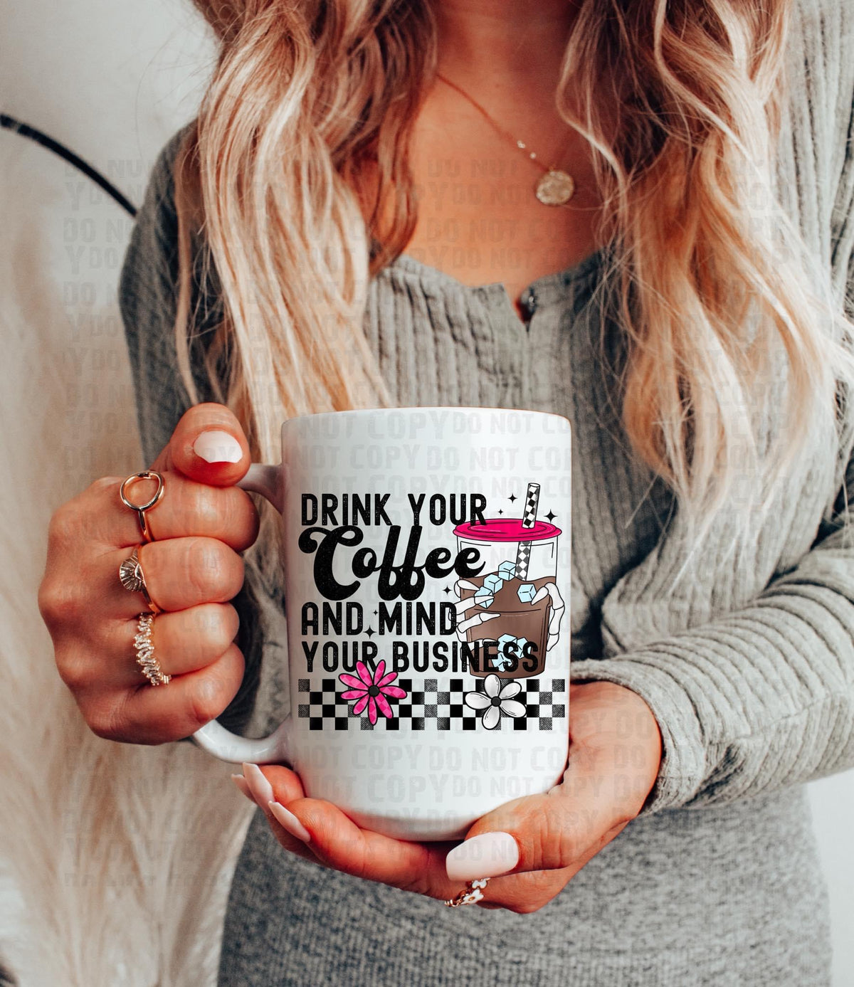 Drink your coffee UV decal