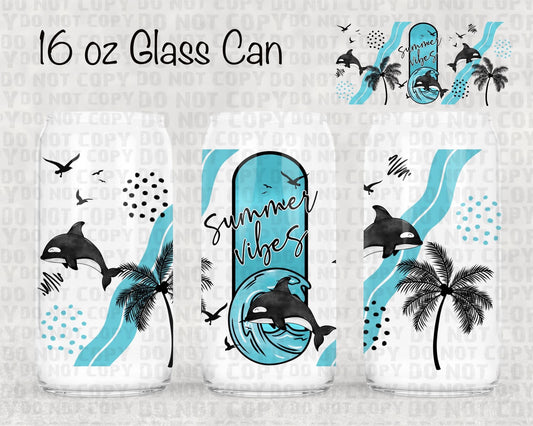 Summer vibes whales - UV CUP WRAP