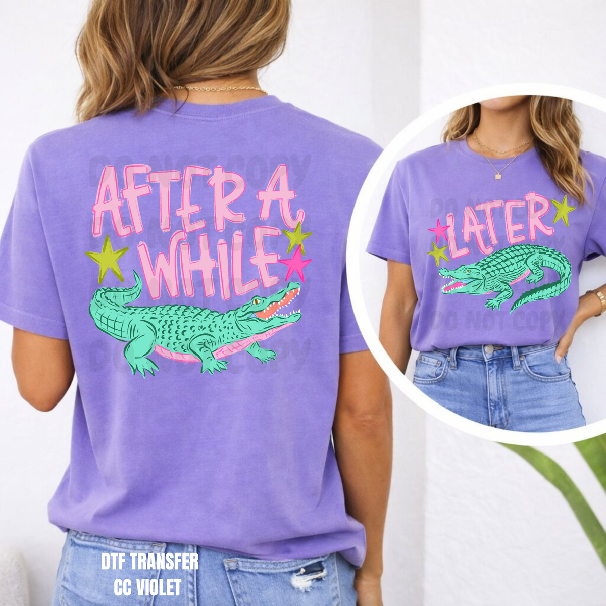 **PRE ORDER** LATER GATOR/ AFTER AWHILE CROC SET DTF -DTF TRANSFER
