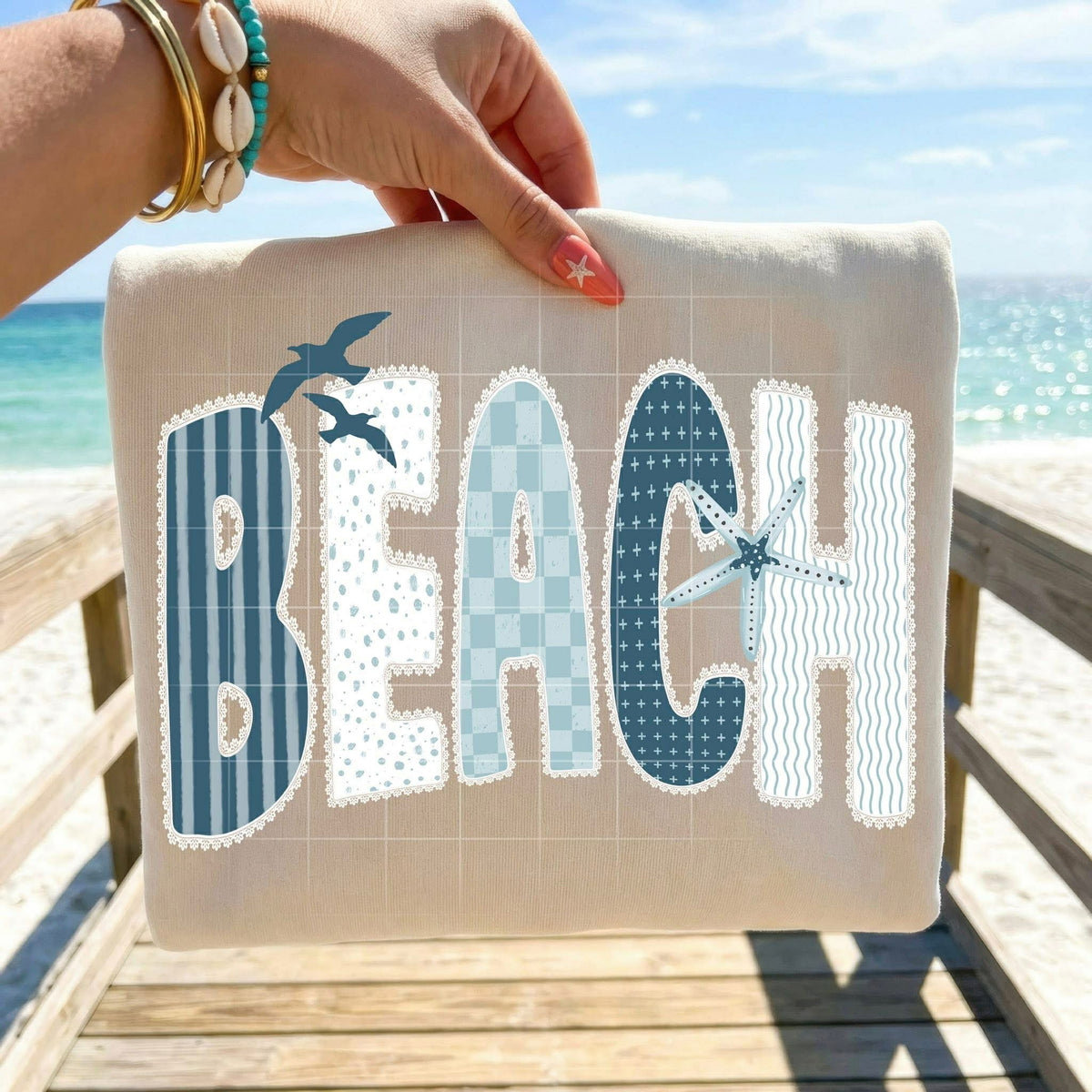 **PRE ORDER** LACE BORDER BEACH DTF -DTF TRANSFER