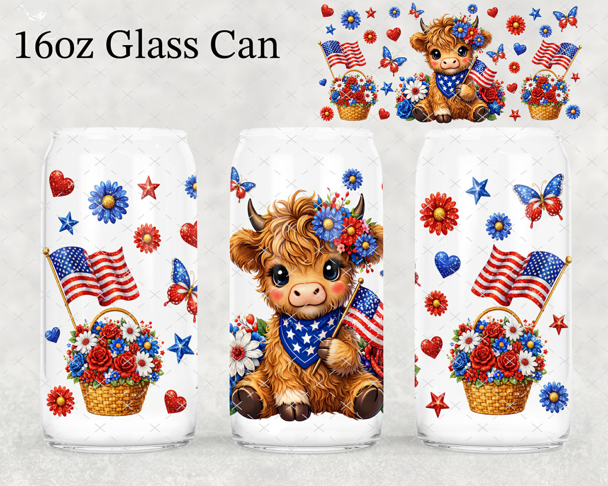 MTO USA Highland Cow UV Cup Wrap