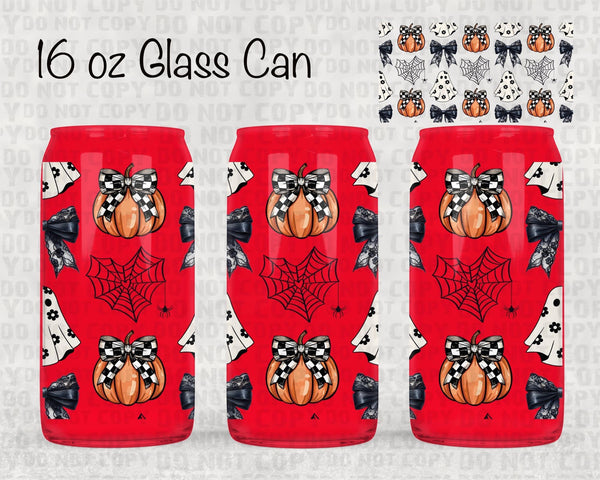 Bows and pumpkins UV cup wrap