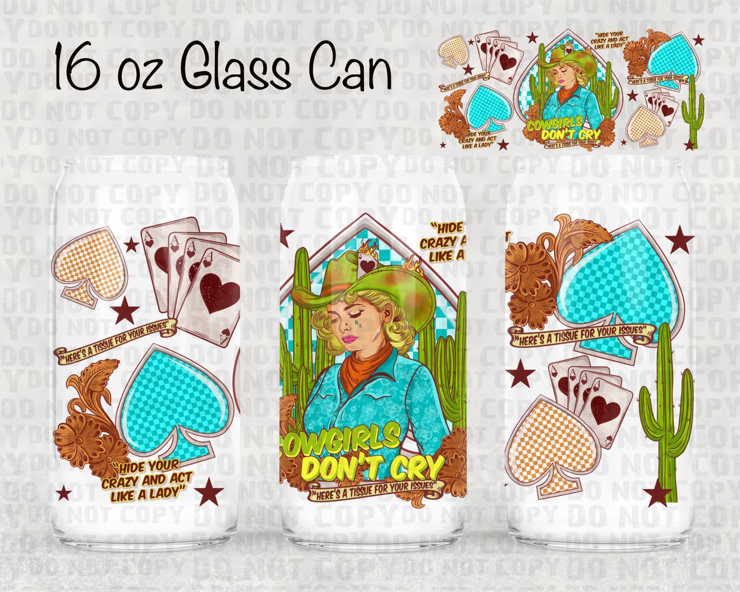 Cow girls don’t cry UV cup wrap