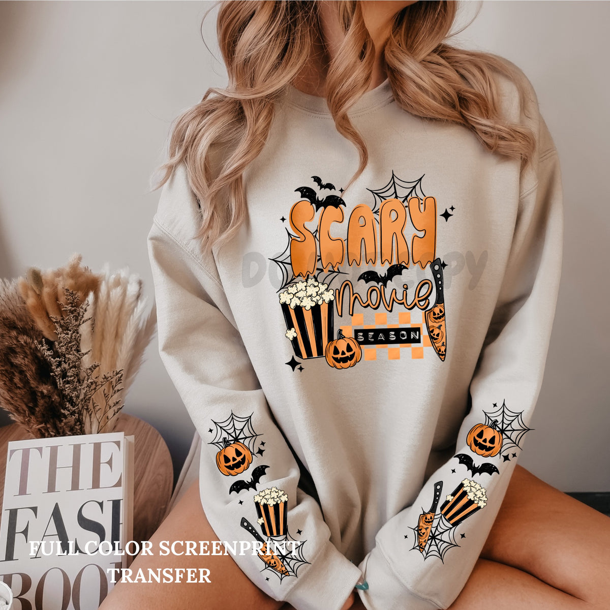Scary Movie Season w/ 2 Sleeves - Clear Film Screen Print