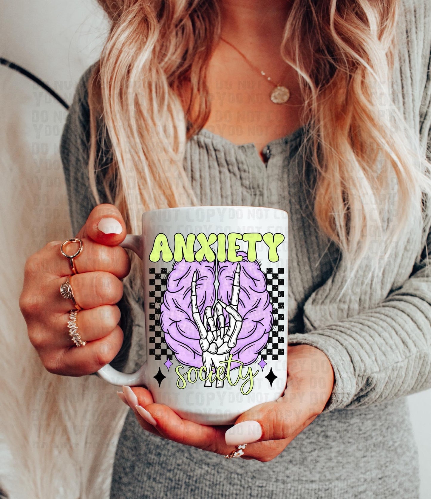 Anxiety social club UV decal