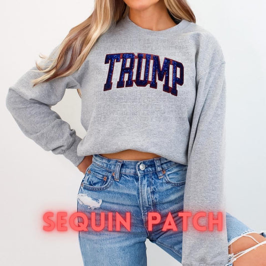 Trump sequin patch 11 inch adult