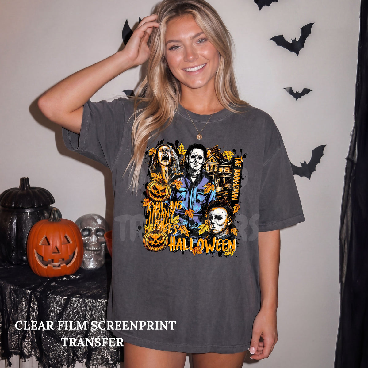 Boogeyman Halloween -Clear Film Screen Print