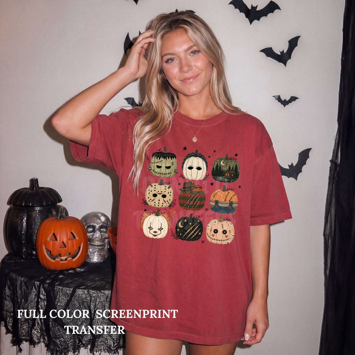 Horror Pumpkins- Clear Film Screen Print