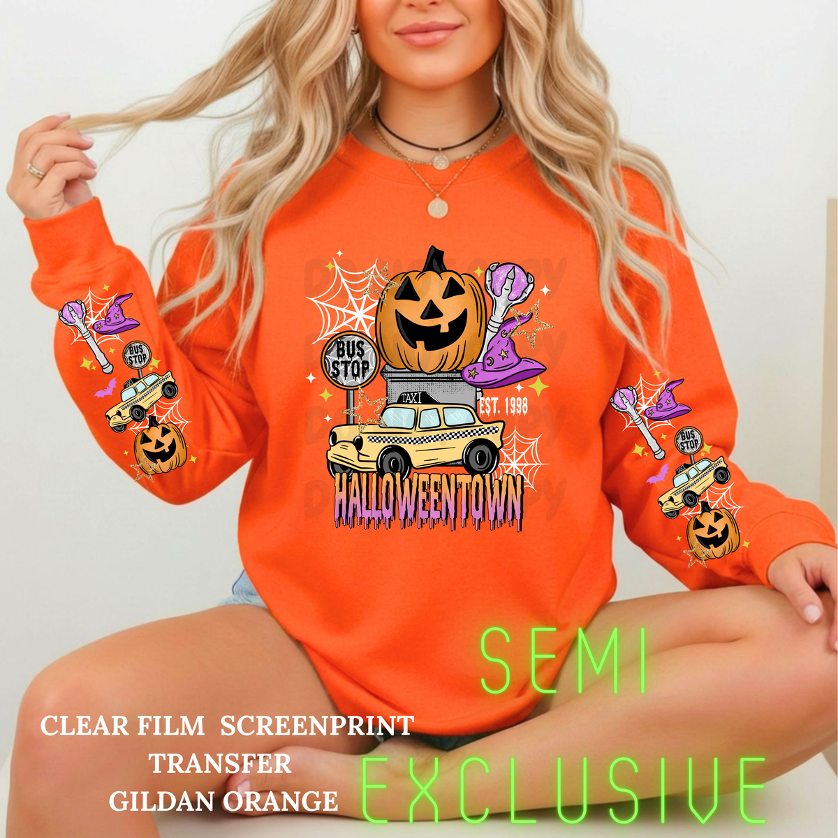 **SEMI-EXCLUSIVE** Halloweentown w/ 2 Sleeves-Clear Film Screen Print