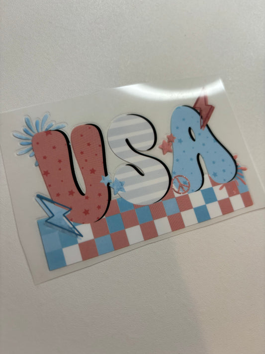 USA * hat patch transfer or pocket - screenprint