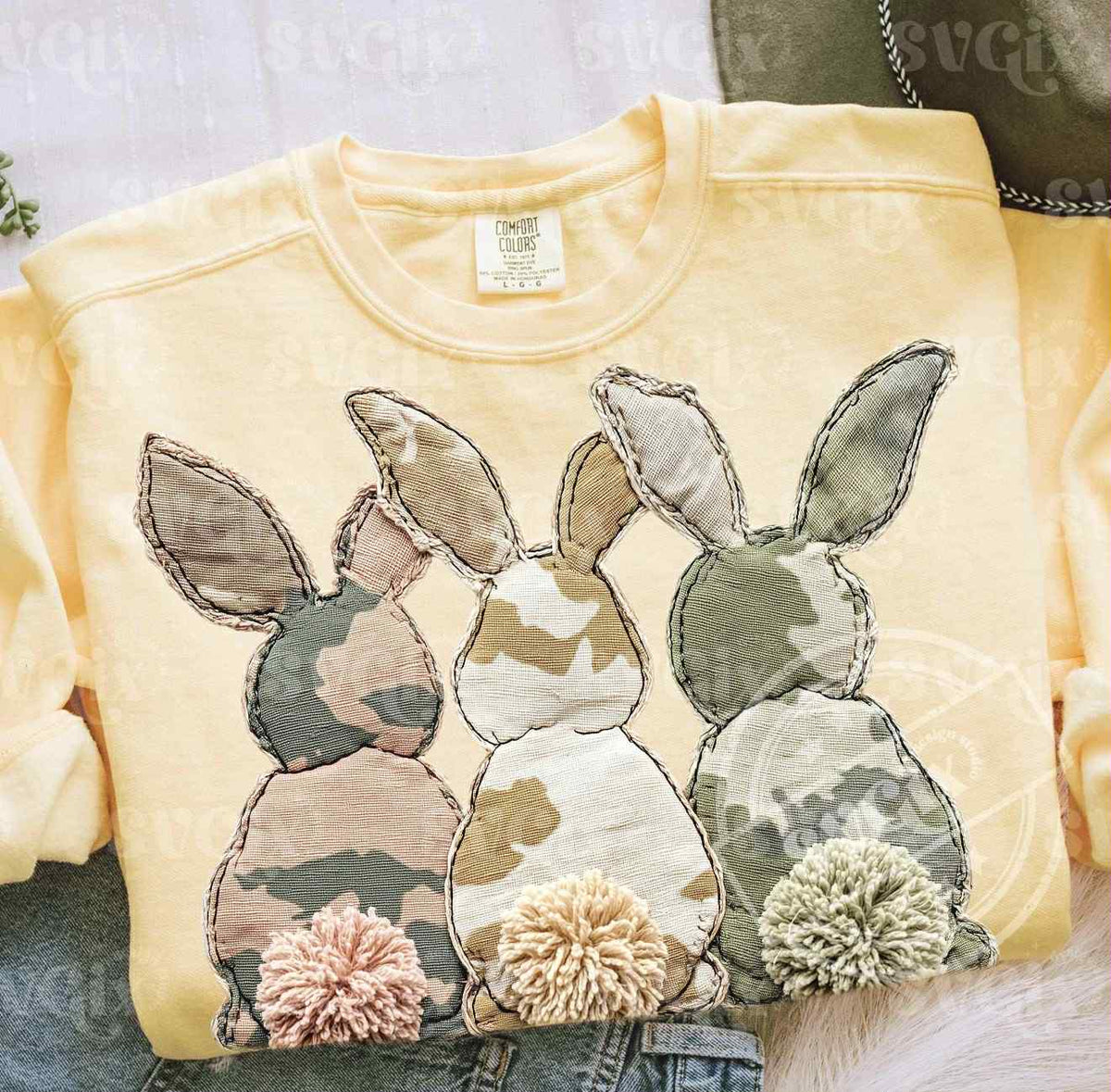 **PRE ORDER**TRIPLE CAMO BUNNIES DTF -DTF TRANSFER