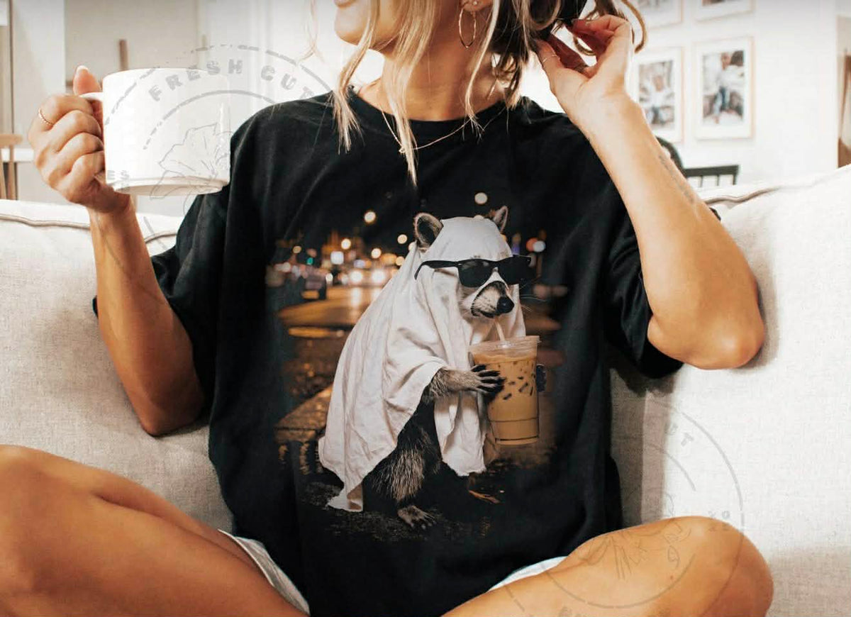 **PRE ORDER**COFFEE GHOST DOG DTF -DTF TRANSFER