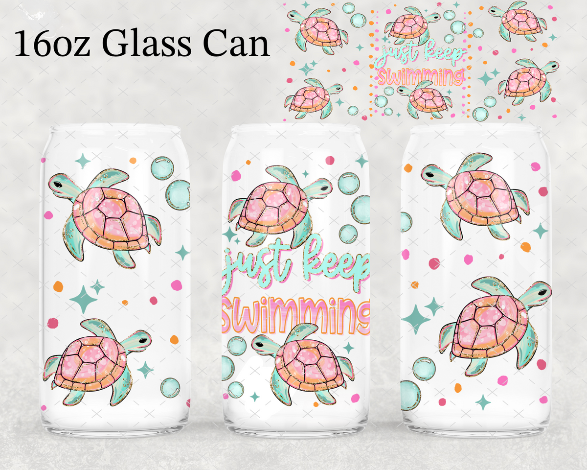 MTO Just Keep Swimming Turtles UV Cup Wrap