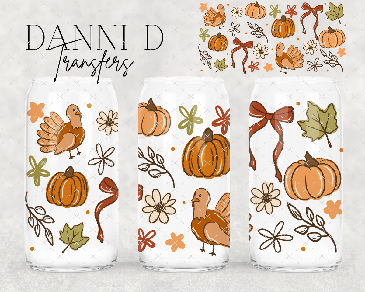 Pumpkin Turkey UV Cup Wrap